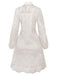 Abito in pizzo di puro cotone bianco anni '60