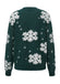 Maglione con fiocco di neve a collo alto in pile natalizio anni '40