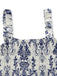 Tuta Corta Blu Baroque Arricciato Suspender Anni '70 4