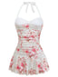 [Prevendita] Costumi con Gonna Rose Arricciato Scollo all'americana Anni '50