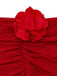 Red floral on a white background