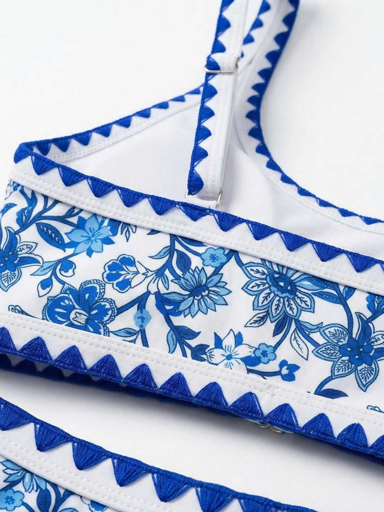 Set Bikini Scoop Neck Floreale High-Waist Anni '50 5