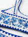 Set Bikini Scoop Neck Floreale High-Waist Anni '50 5