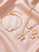Set Collana e Bracciale e Orecchini con Farfalle e Strass