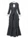 Completo a righe stile Nightmare Before Christmas nero anni '40