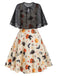 Abito da berretto di Halloween anni '50 beige