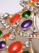 Spilla di strass con alberi di Natale retrò