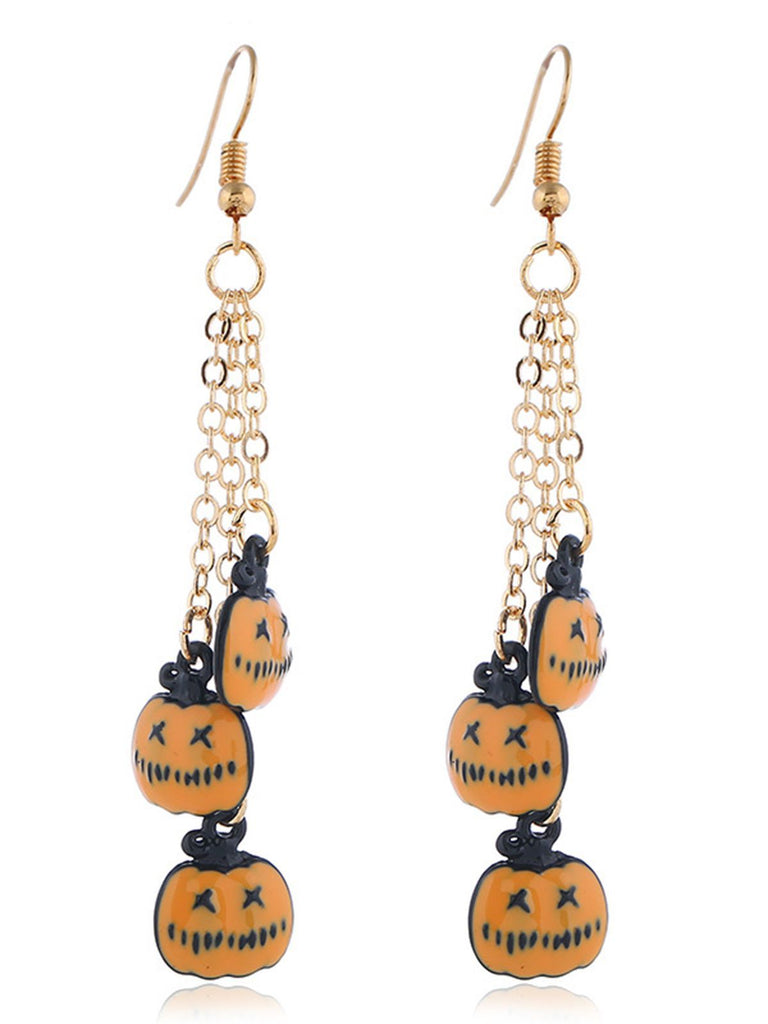 Orecchino di Halloween con zucca degli anni '50