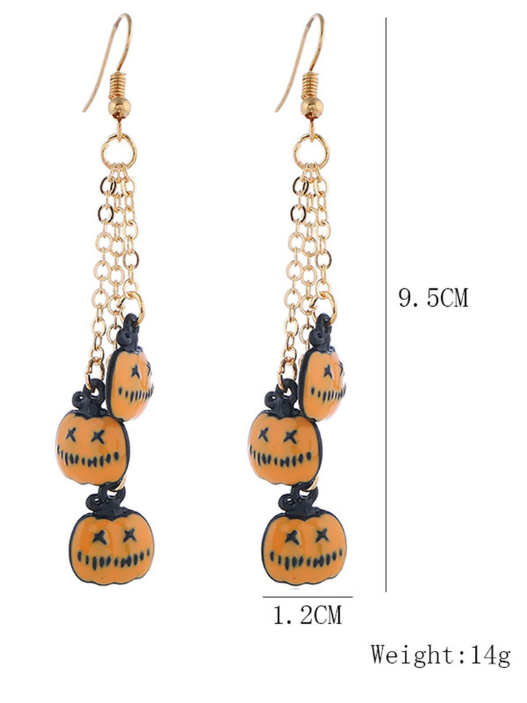 Orecchino di Halloween con zucca degli anni '50