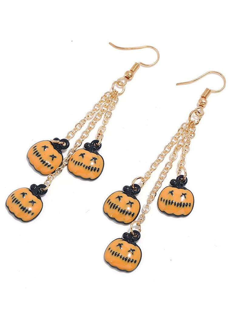Orecchino di Halloween con zucca degli anni '50