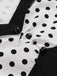 Abito svasato patchwork a pois anni '50