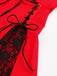 Vestito altalena patchwork di pizzo di Halloween degli anni '50