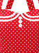 Vestito rosso a pois con cavezza anni '50