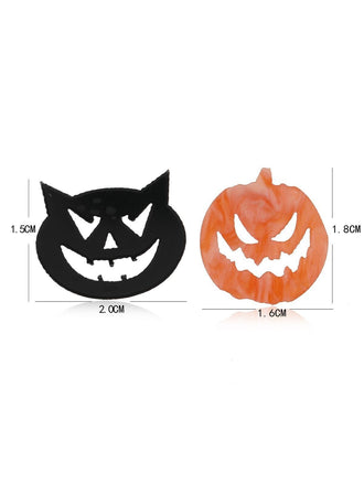 Orecchino demone zucca di Halloween retrò