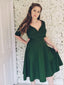 Vestito Swing con piega a cuore solido anni '50