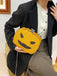 Borsa a tracolla con zucca di Halloween retrò