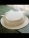 Cappello con nodo a fiocco di perle retr¨° bianco