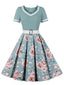 Abito Swing Patchwork Floreale anni '50