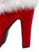Scarpe col tacco alto in peluche corto natalizio retrò