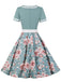 Abito Swing Patchwork Floreale anni '50