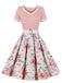 Abito Swing Patchwork Floreale anni '50