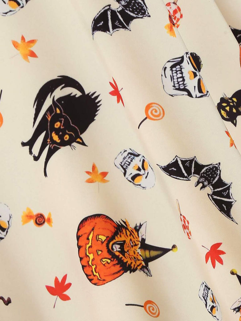 Abito da berretto di Halloween anni '50 beige