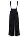 Pantaloni nero con bretelle solide degli anni '50