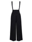 Pantaloni nero con bretelle solide degli anni '50