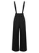 Pantaloni nero con bretelle solide degli anni '50