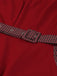 Abito con cintura patchwork rosso vino anni '50