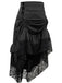 Gonna con volant gotica in pizzo solido di Halloween