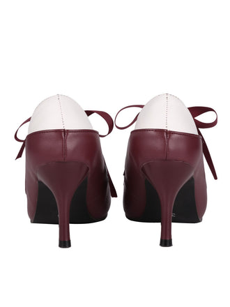 Tacchi alti allacciati bordeaux vintage