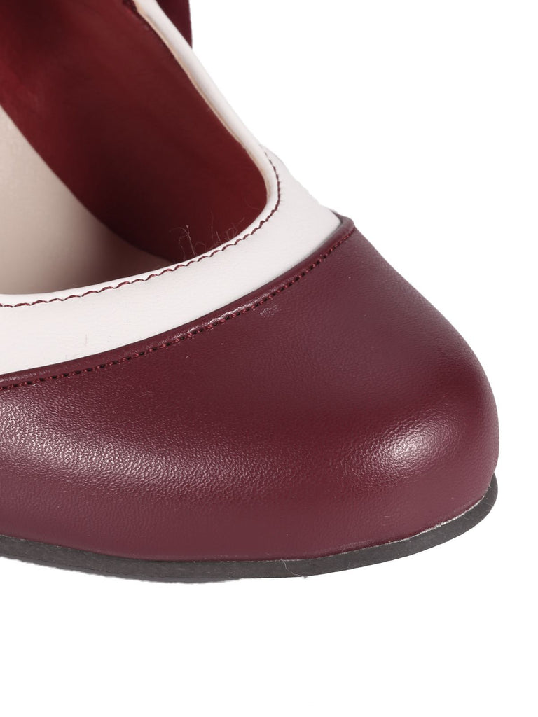 Tacchi alti allacciati bordeaux vintage