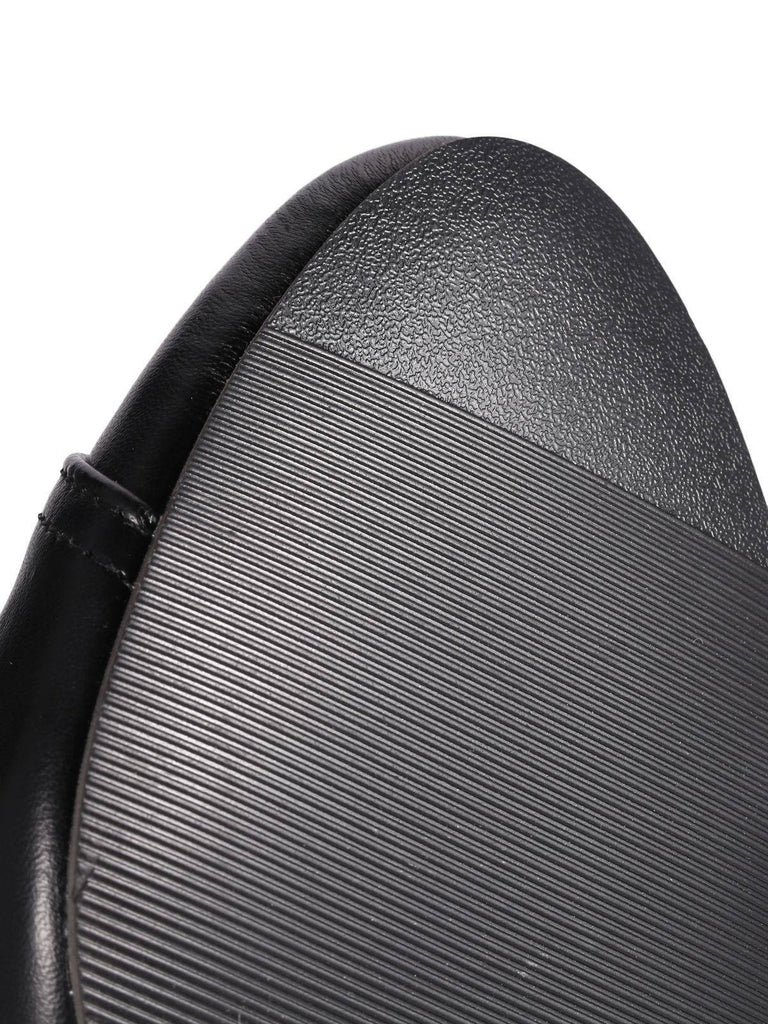 Scarpe con tacco grosso nero retrò