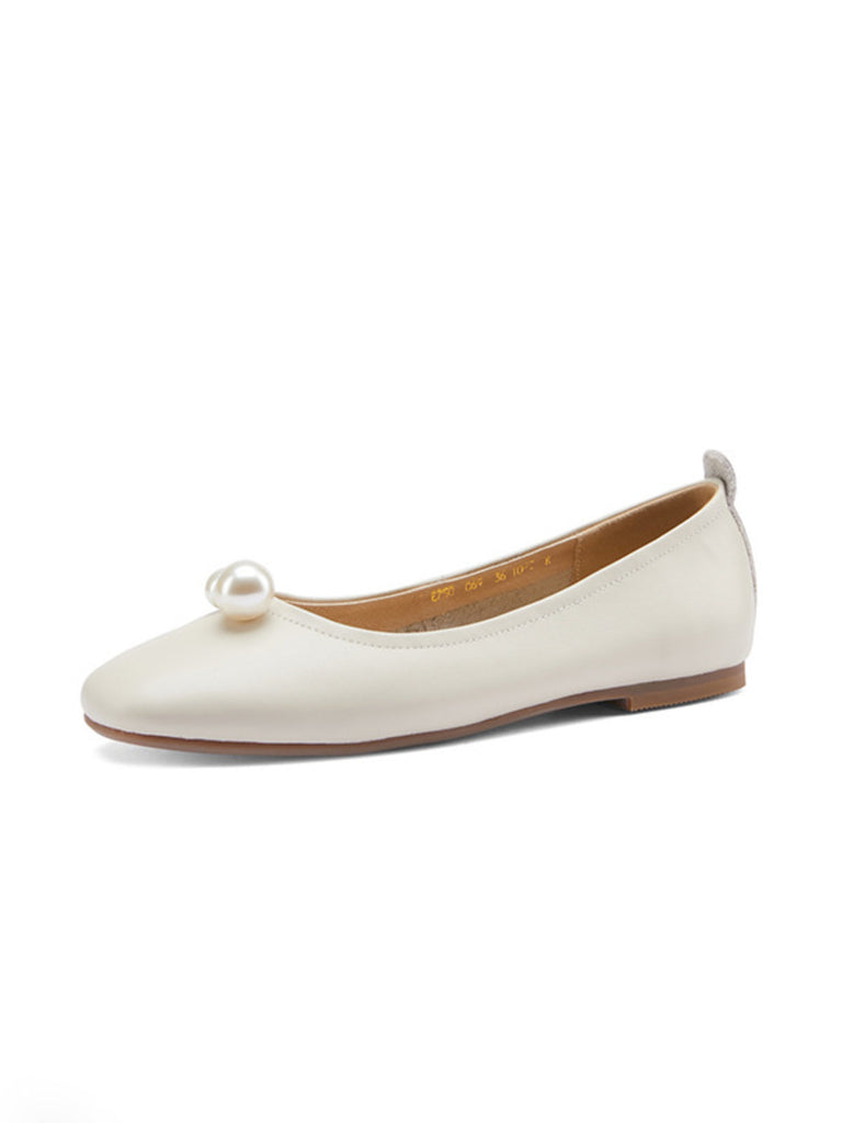 Scarpe basse in pelle Mary Pearl retrò