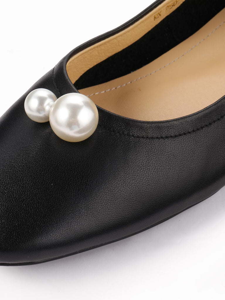 Scarpe basse in pelle Mary Pearl retrò
