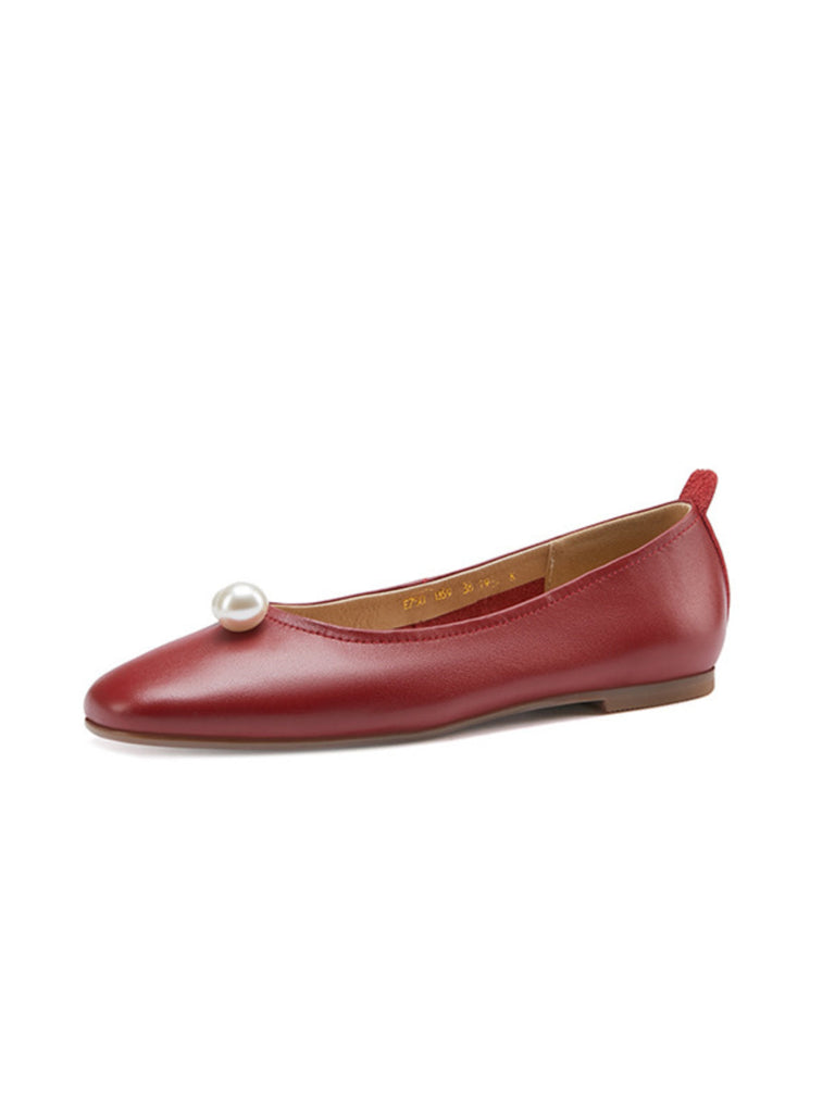 Scarpe basse in pelle Mary Pearl retrò