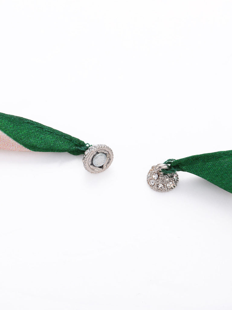 Collana retrò in seta di gelso con perle a pois
