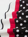 Abito patchwork con cintura a pois anni '50