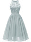 Abito svasato in pizzo floreale anni '50