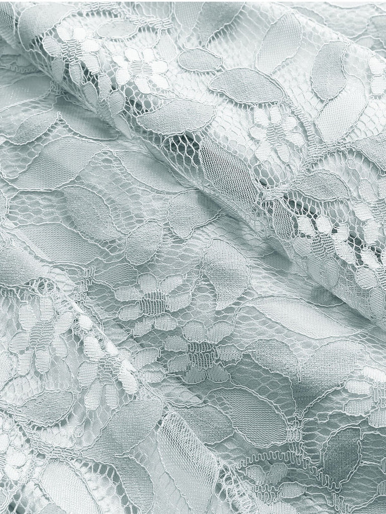 Abito svasato in pizzo floreale anni '50