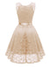 Abito anni '50 in pizzo con scollo a V e fiocco