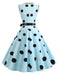 Vestito con fiocco a pois anni '50