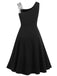 Vestito da spaghetti solido nero anni '50
