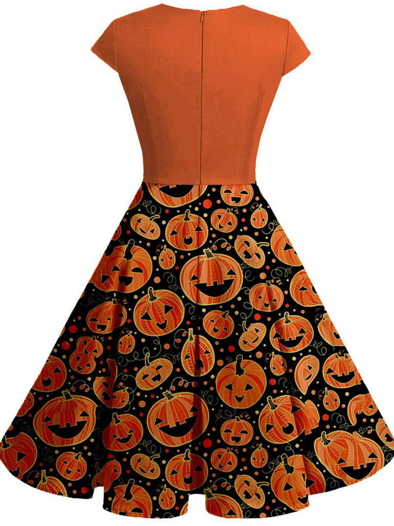[Taglia Forti] Abito in costume arancione anni '50