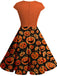 [Taglia Forti] Abito in costume arancione anni '50