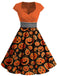 [Taglia Forti] Abito in costume arancione anni '50
