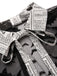 Abito a mantella da pipistrello stampa giornale bianco anni '50
