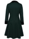 Cappotto con bottoni tinta unita verde scuro anni '50