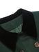 Cappotto con bottoni tinta unita verde scuro anni '50